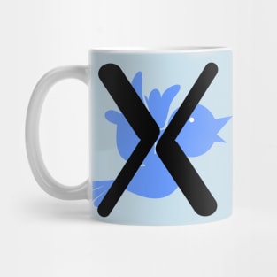 X Blue Bird Twitter Mug